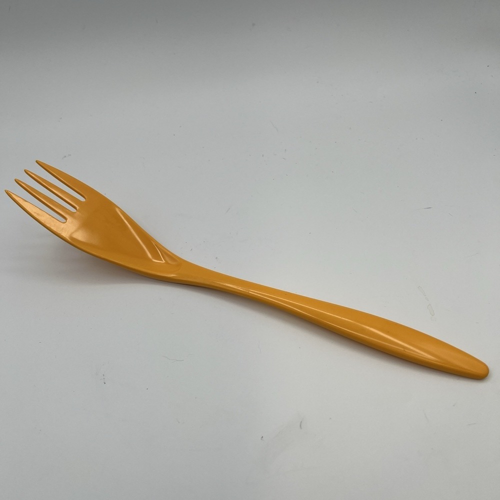 Denmark Vintage Rosti Hutzler Mepal Melamine Serving Fork 12" Yellow